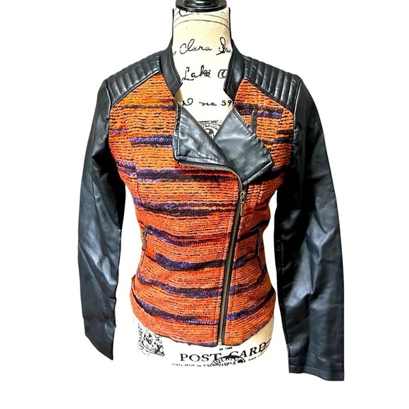 Celsius Premium Faux Leather Jacket Sz Small - Picture 1 of 13